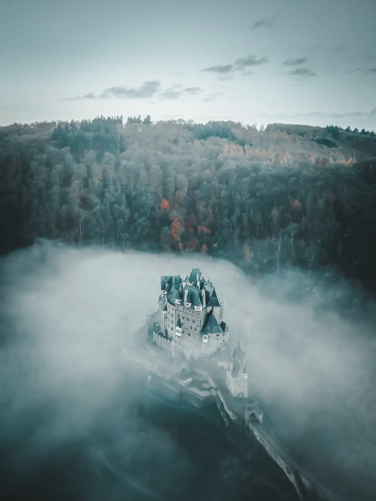 The same drone shot graded with the Cinemagic LUT