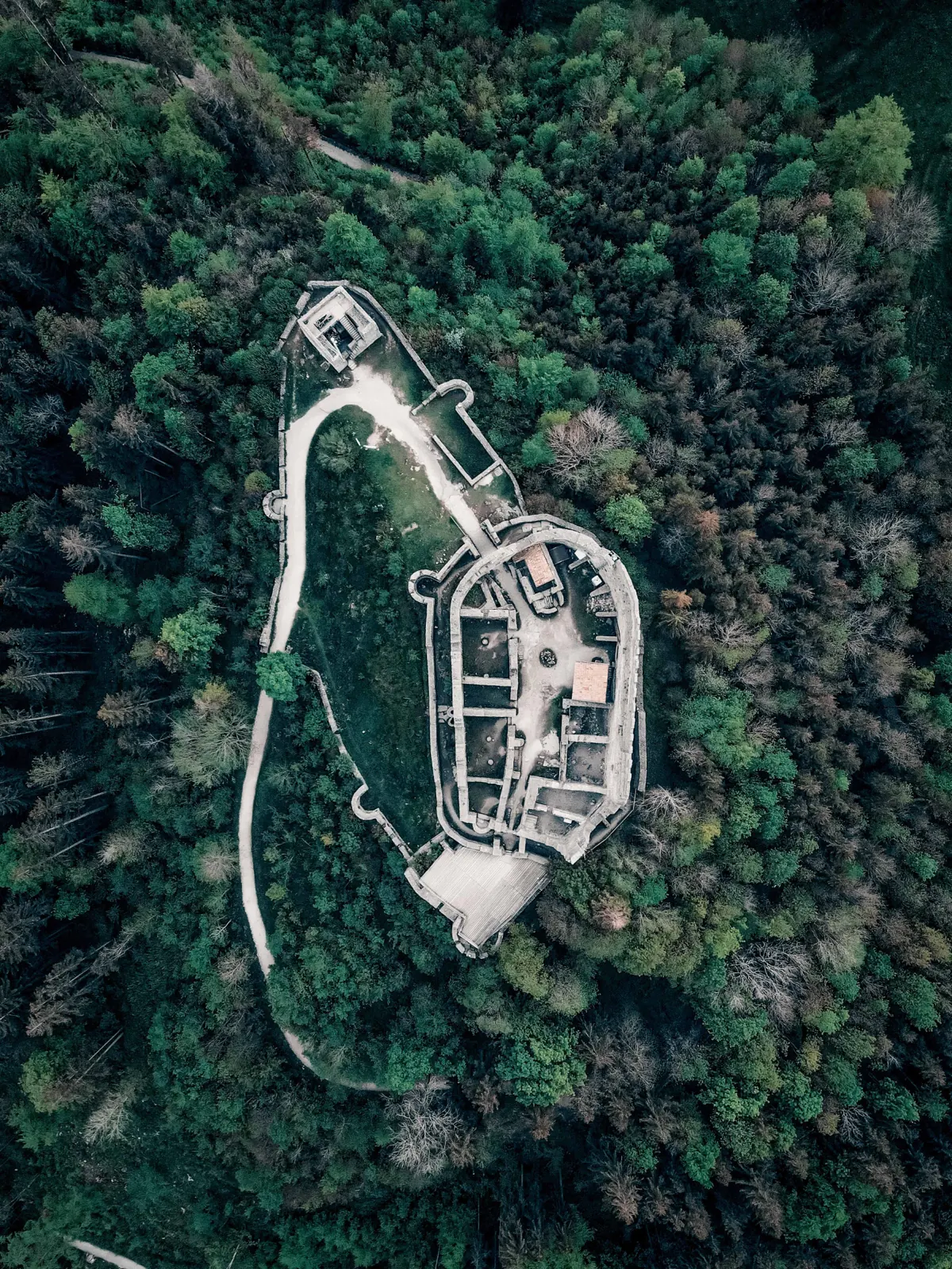 The same drone shot graded with the Drone HDR LUT
