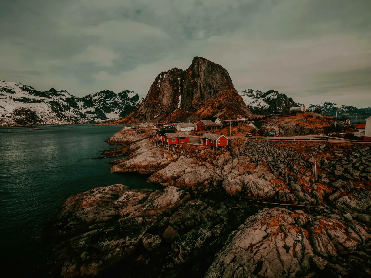 The same drone shot graded with the Moody Drone LUT