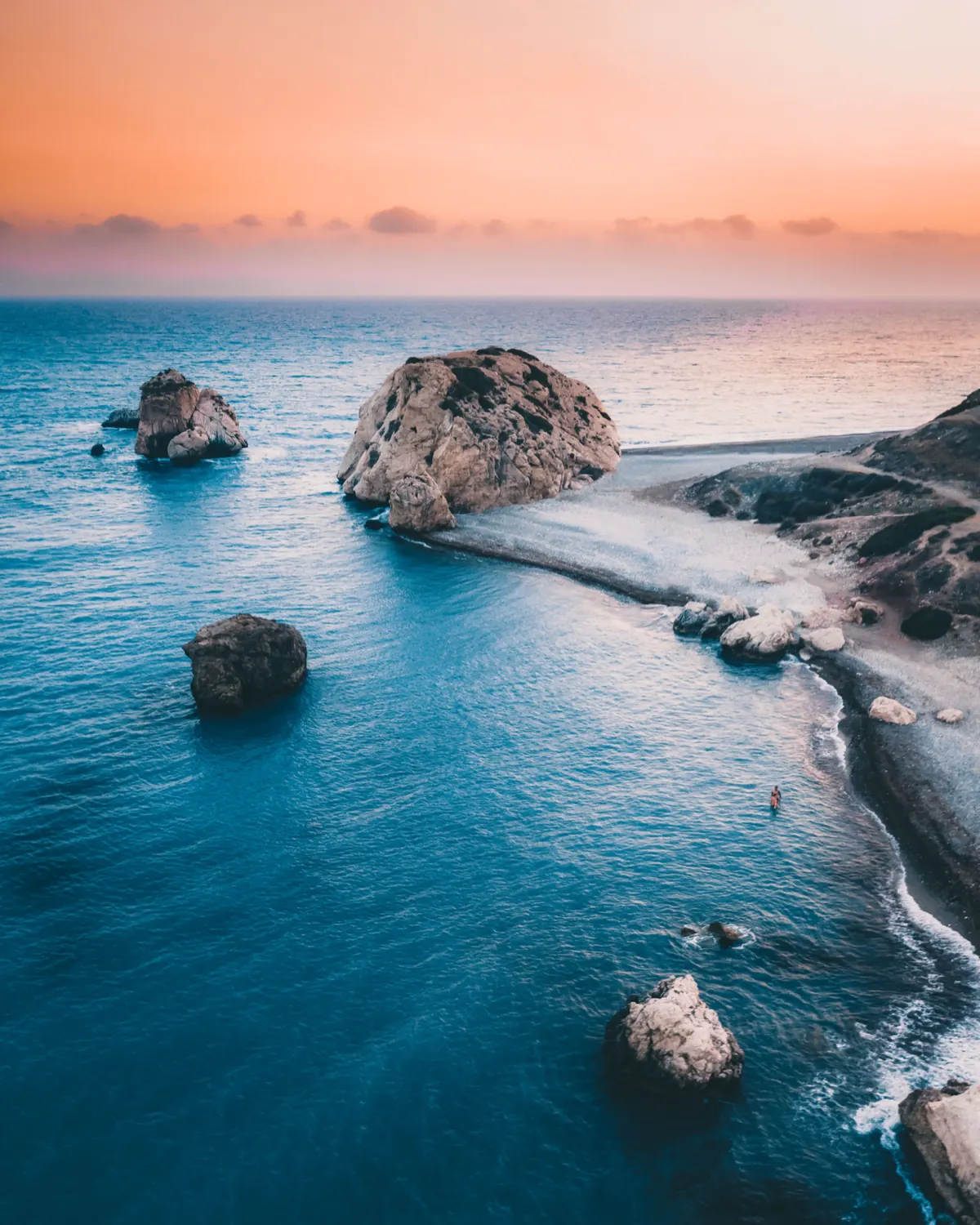 The same drone shot graded with the Ocean LUT