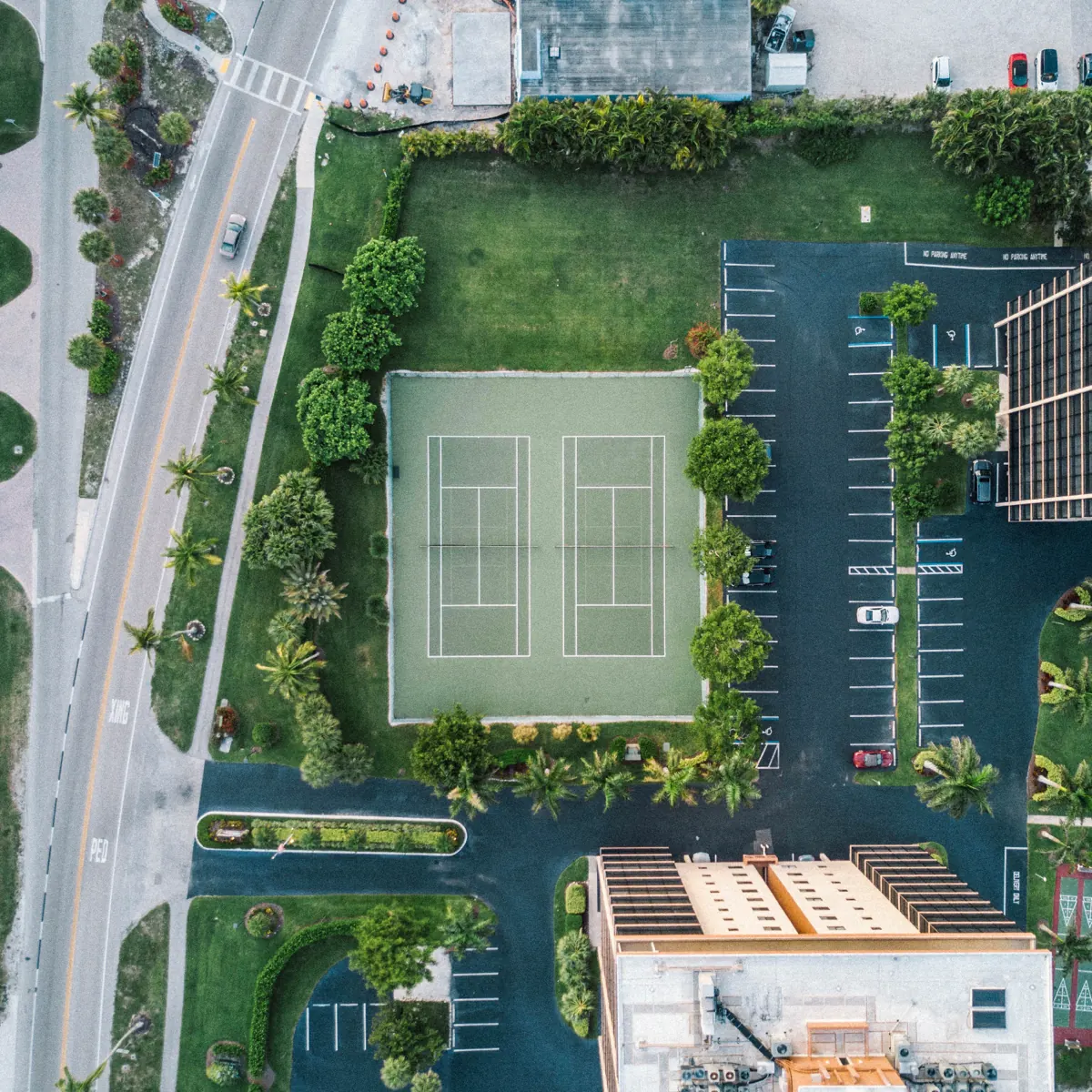 Drone shot before the The Faded LUT