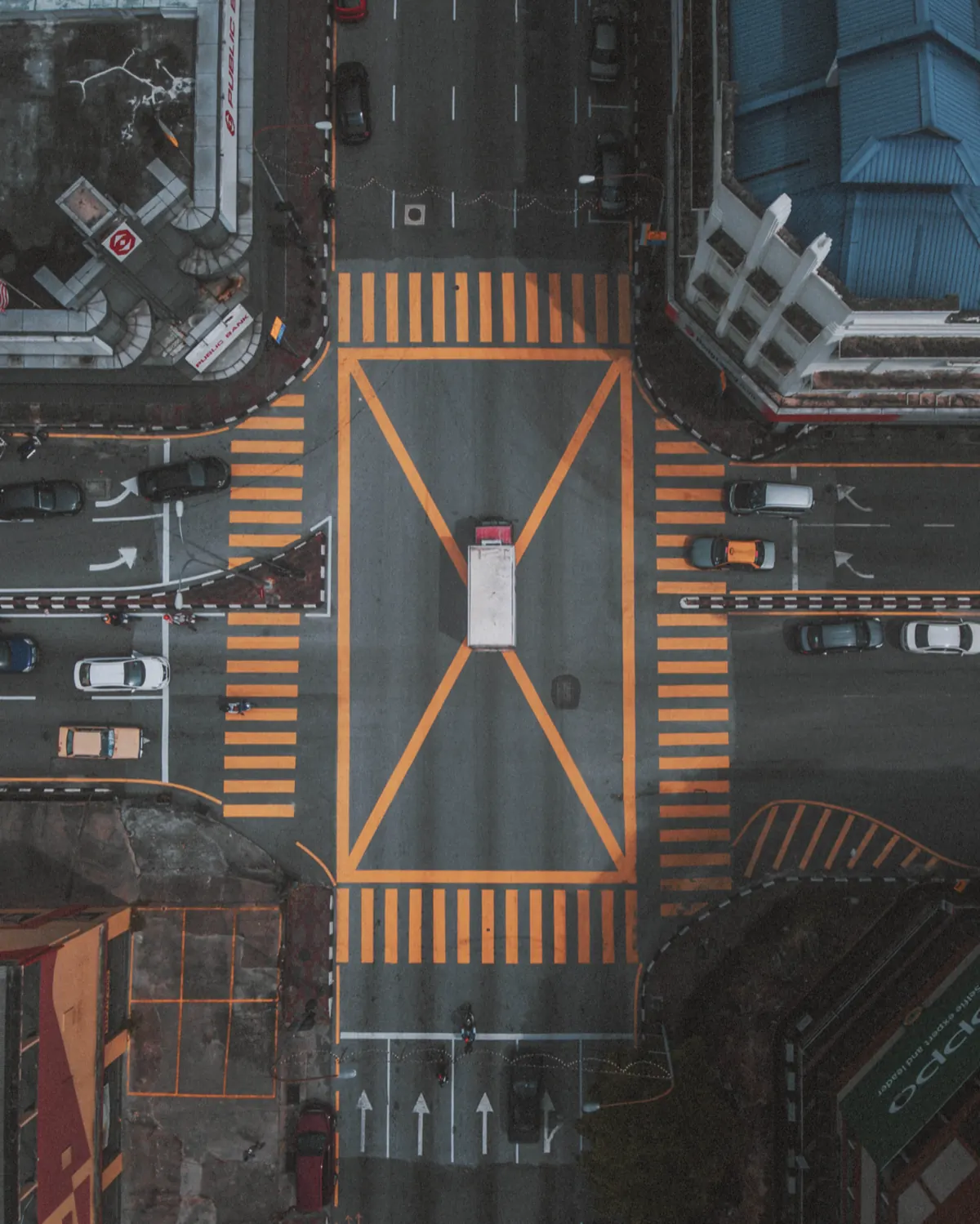 Drone shot before the Urban Drone LUT