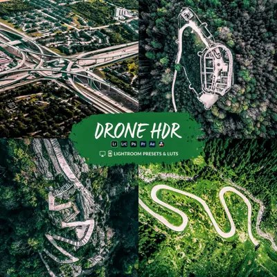 Drone HDR drone LUT examples